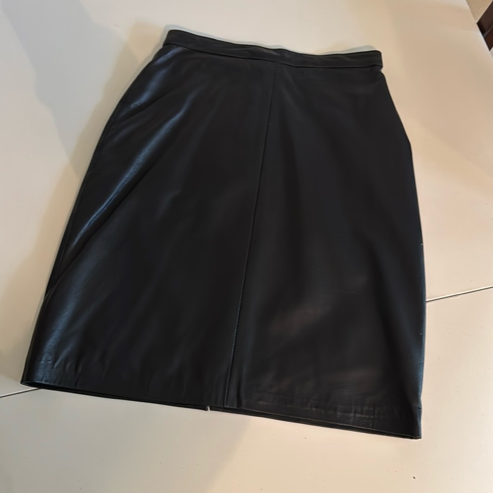 Black leather skirt see pics for size